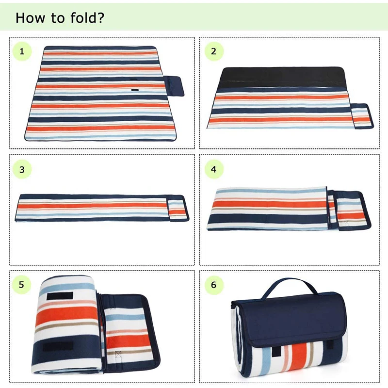 Oversize Sand Free Waterproof Sunproof Portable Camping Beach Picnic Mat Blanket With Pocket