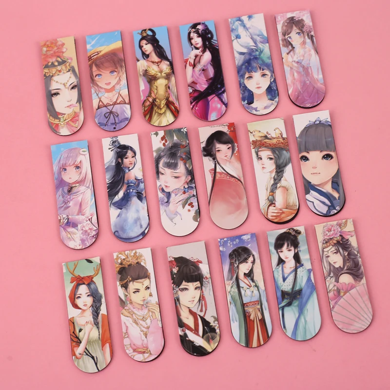 Digital Printing Design Logo Custom Magnetic Cartoon Animal Bookmark Anime