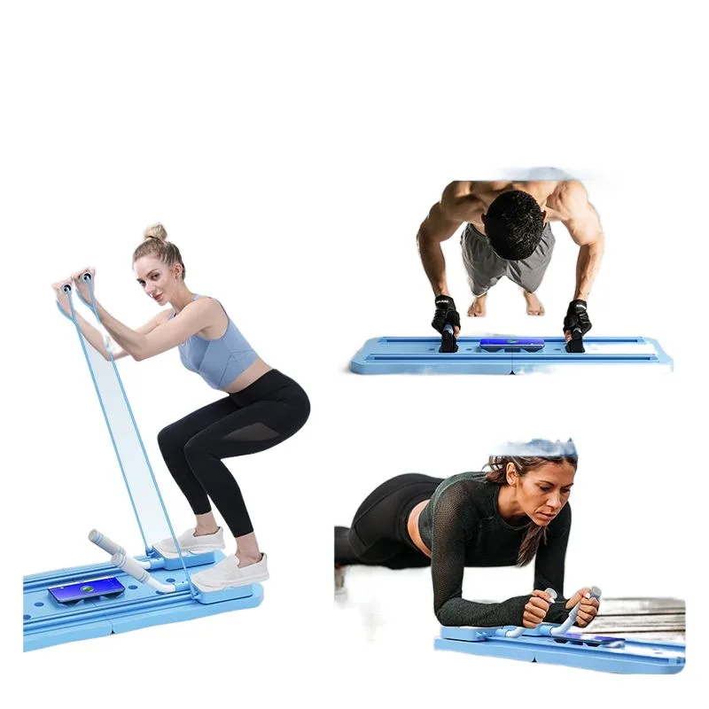 Get-Fit 5-in-1 Push Ups Board Body Fitness Pull Rope AB Wheel Multifunctional Folding Training for Muscle Groups