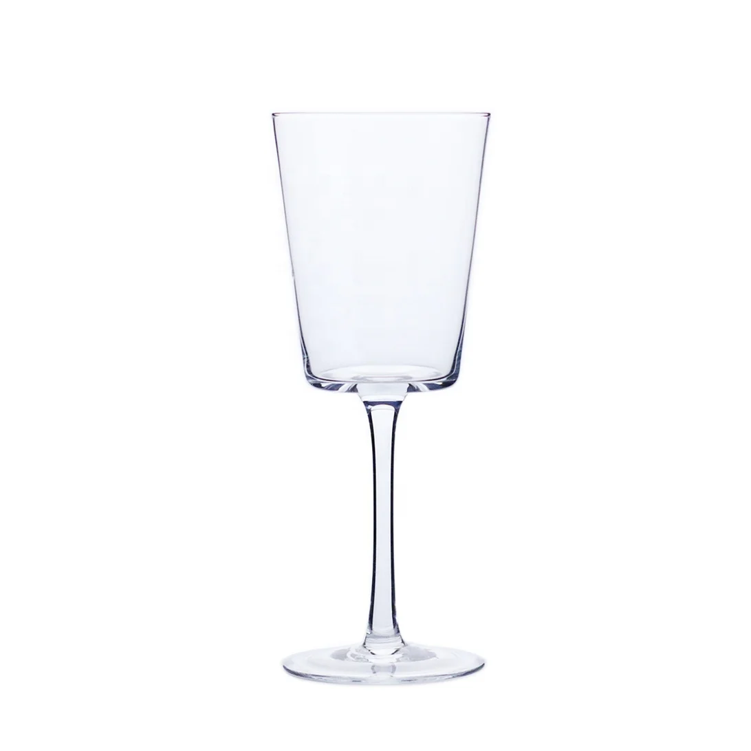 luxury long stem big square crystal red wine glass