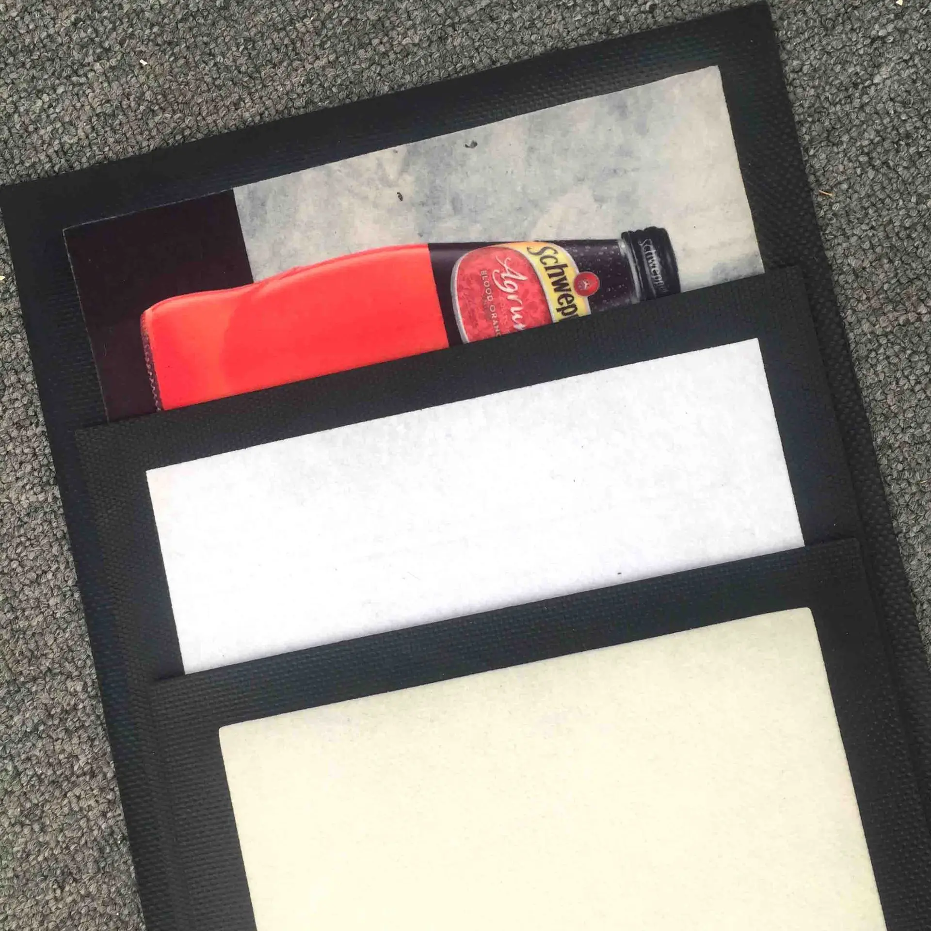 Custom Rectangular Non-woven Rubber Strip Runner and bar Mat with Digital Printed UV logo Blank Customizable Pattern