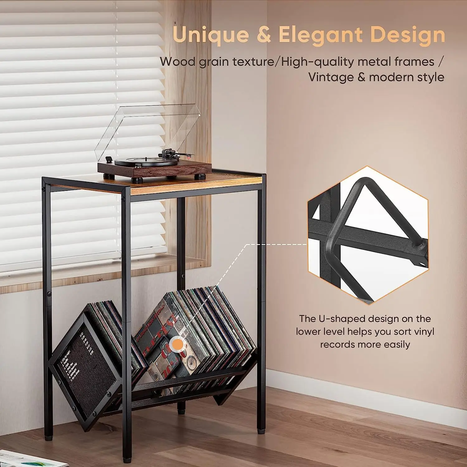 book storage organizer display shelf rack CD Album Display Rack Record Storage Holder Vinyl Record Storage Table