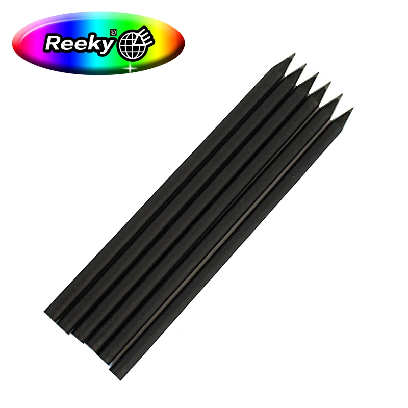 19CM ROUND BLACIK WOOD HB PENCIL WITH COLOR  ERASER,SHARPENED