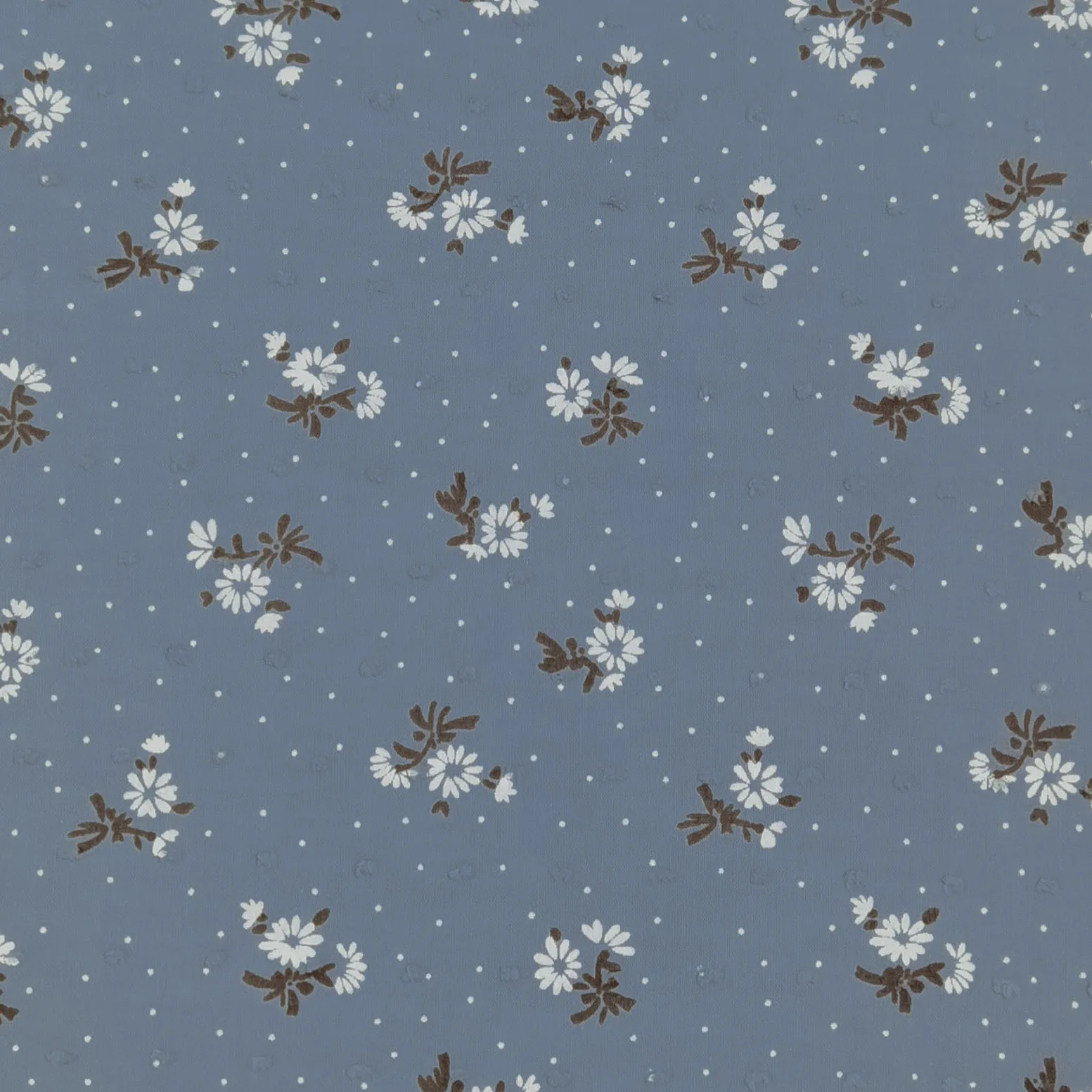 Little Fresh Daisy Flower Dot Print Pure Cotton Fabric