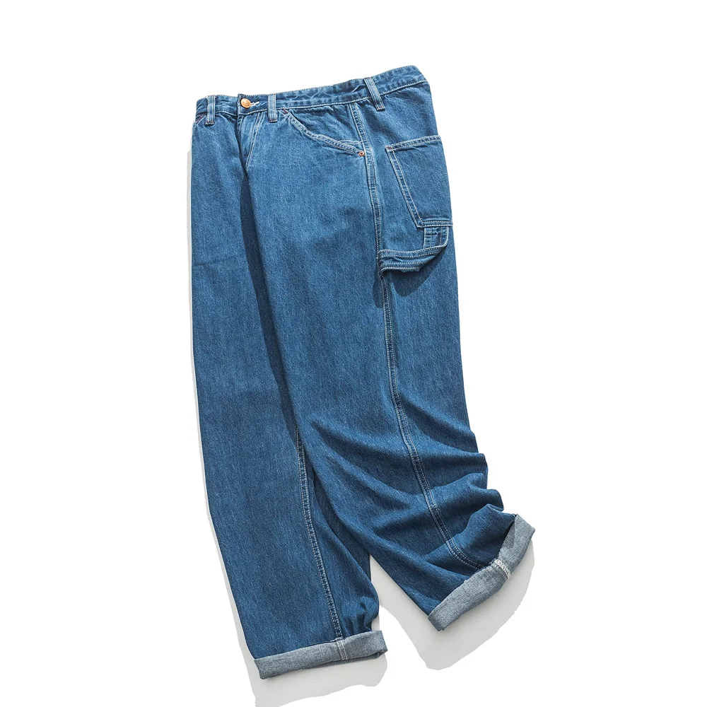 Bufa Custom Men Outfit Baggy Fit Dark Blue Jeans Pants Designer New Release Fit Denim Baggy Jeans Polar Skate Pants