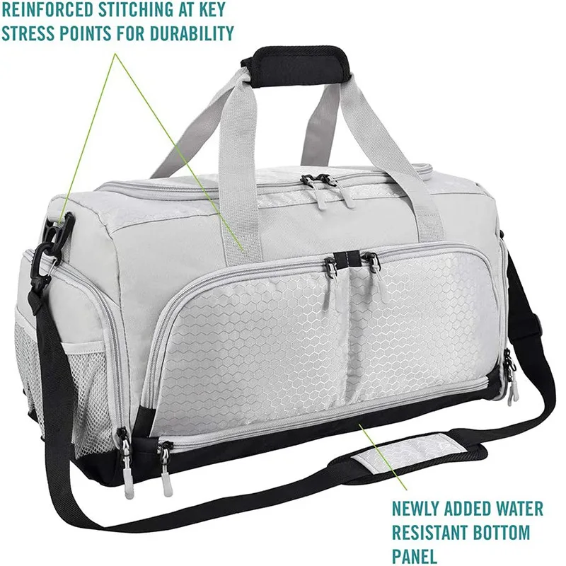 2024 Customization Large Capacity Sport Duffel bag blue gym duffel bag with shoe compartment