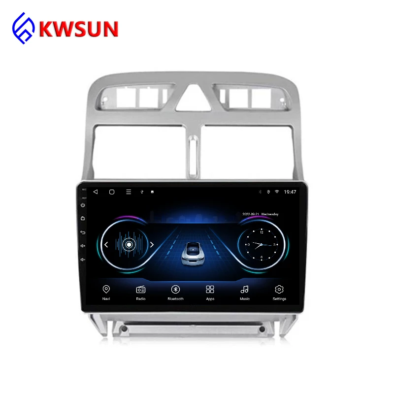 Android 10 автомобильный DVD-видеоплеер GPS-навигация Мультимедиа для peugeot 307 Радио 2004-2013