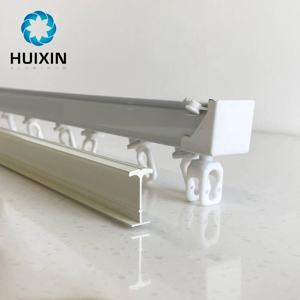 Aluminum Curtain Track for Window Decorative White Aluminum Metal Curtain Rods And Rails