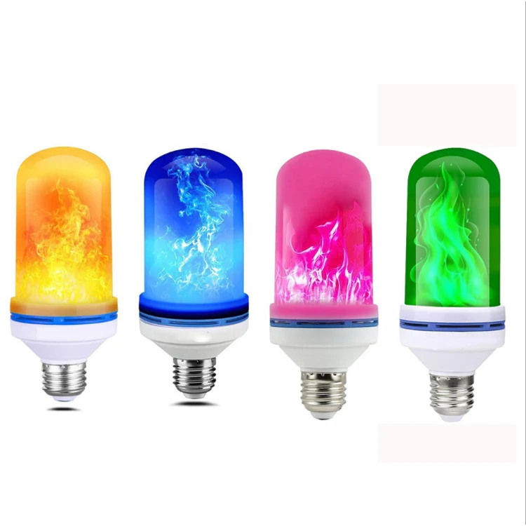 rgb color changing flashing torch light 5w colorful simulation christmas decoration led flame light