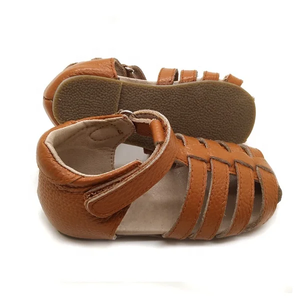 
fashion summer rubber sole boys toddler leather sandals 