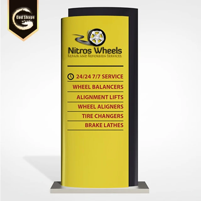 Metal Advertising Customized Wayfinding Pylon Signage