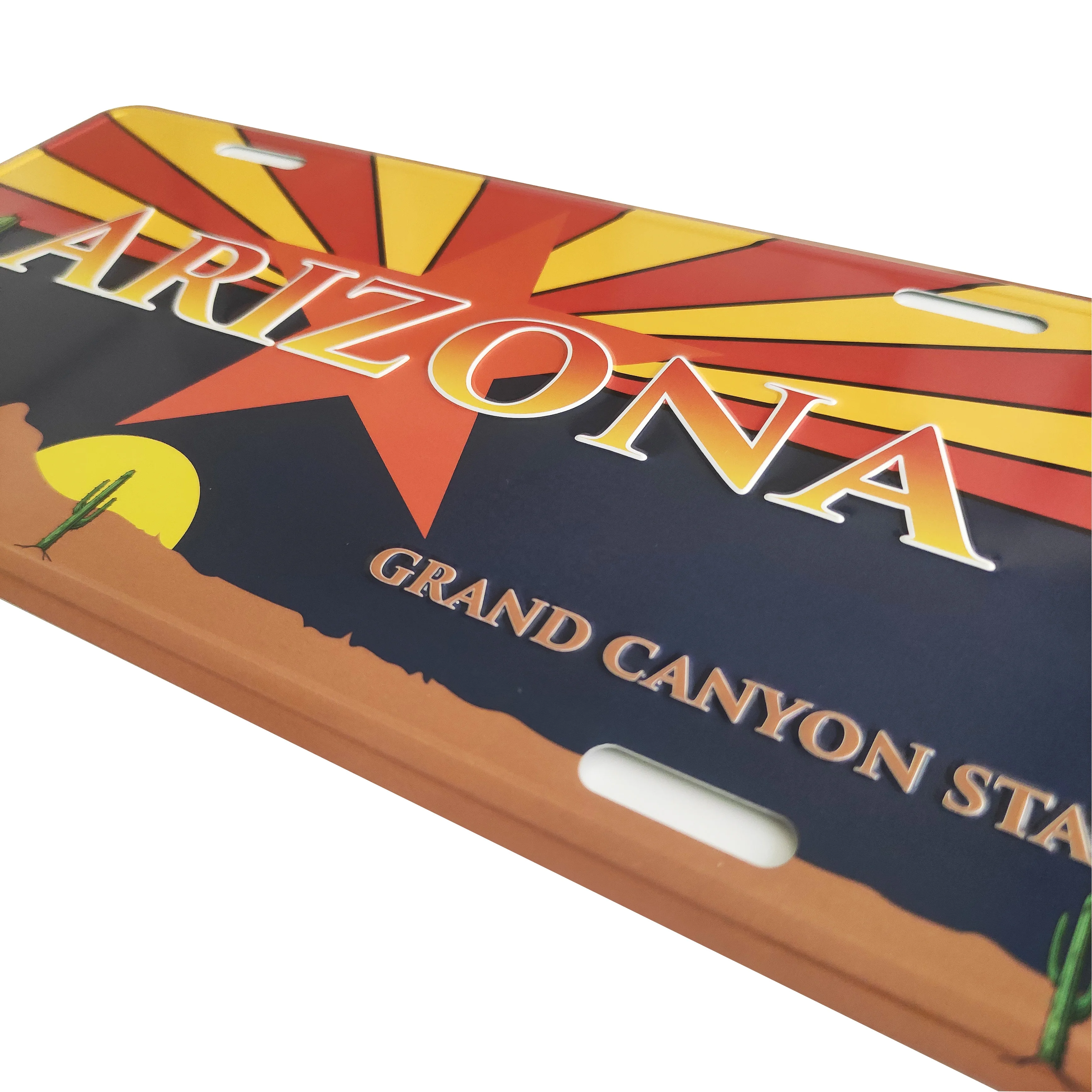 Custom Auto Aluminum Sheeting Embossing USA Arizona Grand Canyon State Car License Plate Number Plate