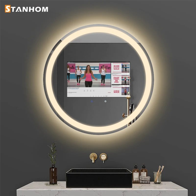 STANHOM Android 11 Touch Screen Smart LED Mirror for Bathroom
