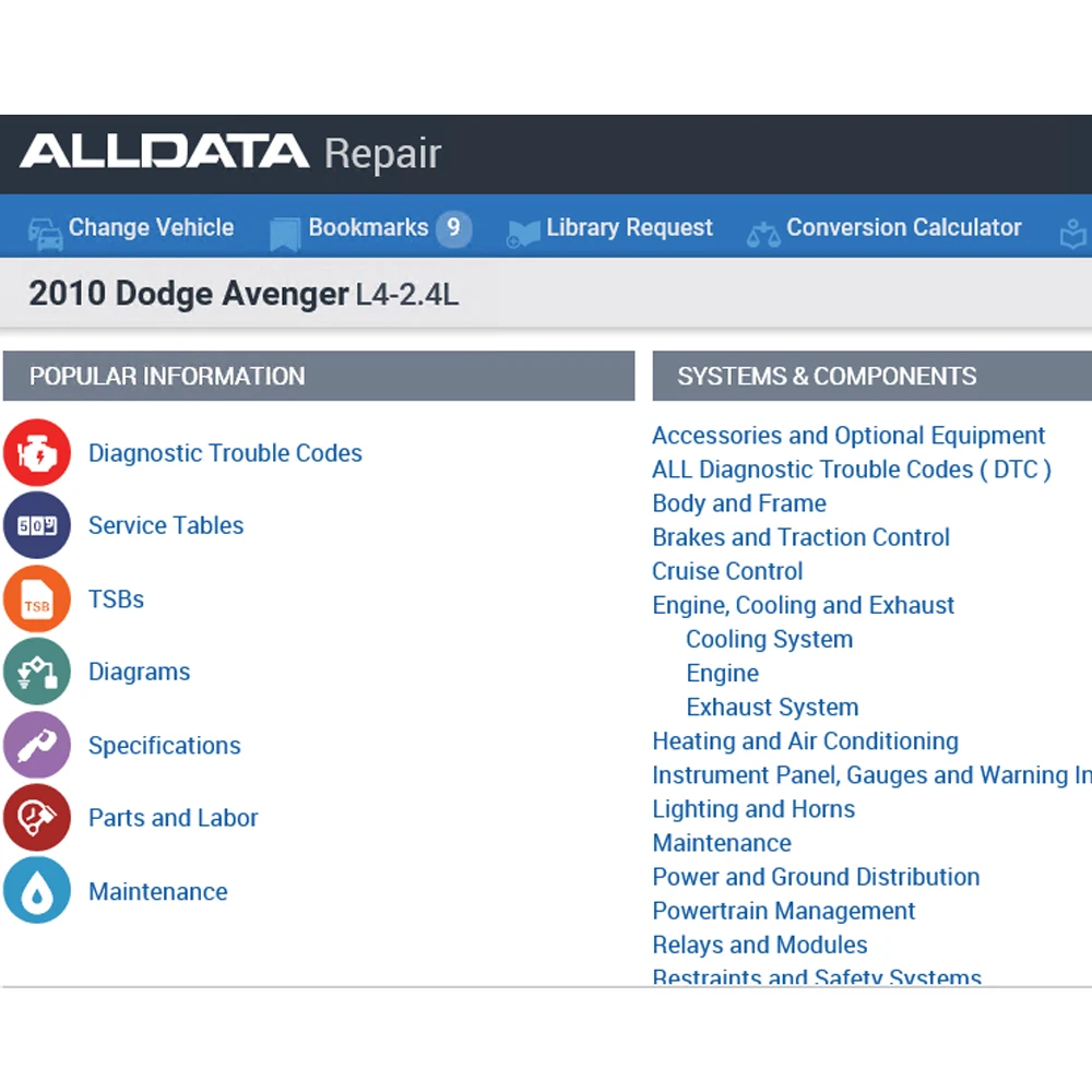 2024 All Data Repair 10.53 Software Diagnostic Trouble Code Diagrams Maintenance Online Account Alldata Auto Repair Software