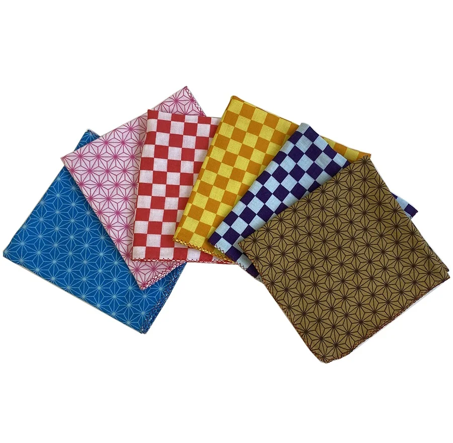 Reusable gauze fabric children custom printed handkerchiefs from Japan