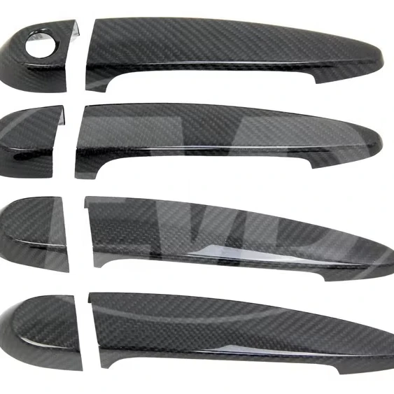 CARBON FIBER DOOR PULLS HANDLE FOR BMW X1 X3 X5 X6 E83 E84 E70 E71