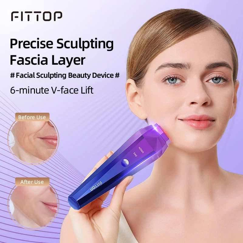 2024 Latest skin care tool anti-aging facial sculpting beauty device waterproof red green blue light machine ems facial