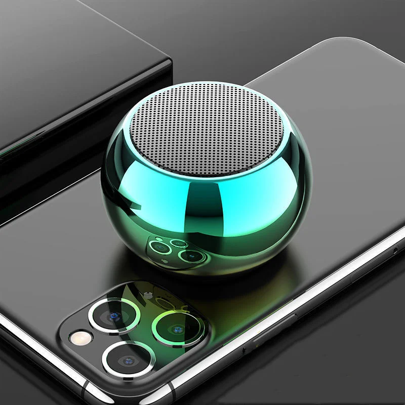 Цветная Bluetooth Колонка M3 круглая маленькая стальная пушка BT5.0 Hifi Бумбокс портативные уличные колонки
