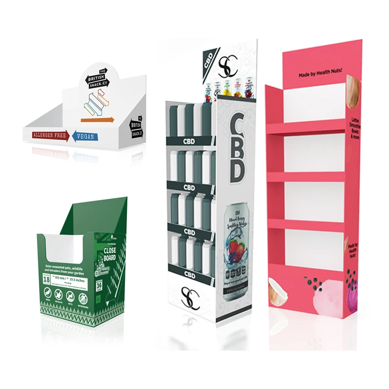 Custom Kraft Table Counter Top Box Display Case Countertop Corrugated Cardboard Pdq Paper Counter Display Box