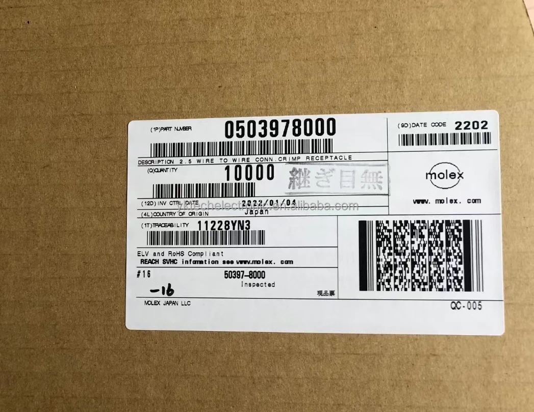 500618100 CONNECTOR BOARD-IN 28-32AWG CRIMP TIN Rectangular Connector Contacts Terminals