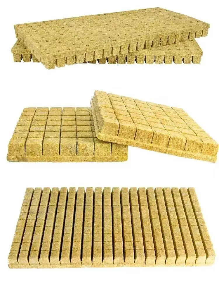 Wholesale Hot Product Hydroponic Rock Wool Cubes For Lettuce Growing Hydrophobic Rock Wool Board