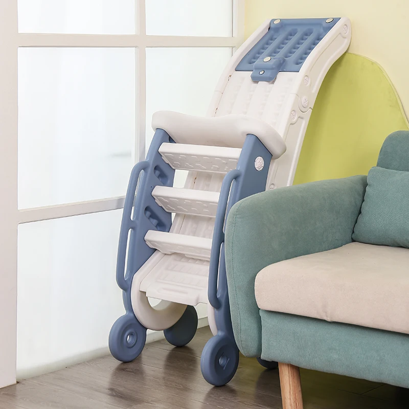 Updated 2 in 1 Children Small Indoor Home Playground Toys Plastic Slide for Kids