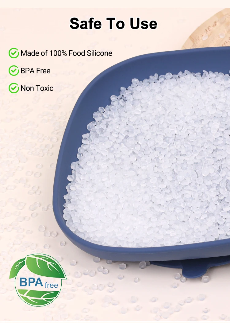 Customized Eco Friendly Non Toxic Food Feeding Set Strong Suction Square Silicone Baby Suction Plate Tableware Kids Dishes Plate