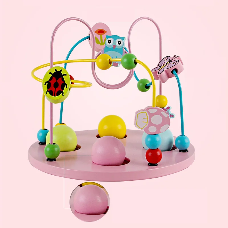 multifunctional beaded toys children montessori animal educational wooden toys