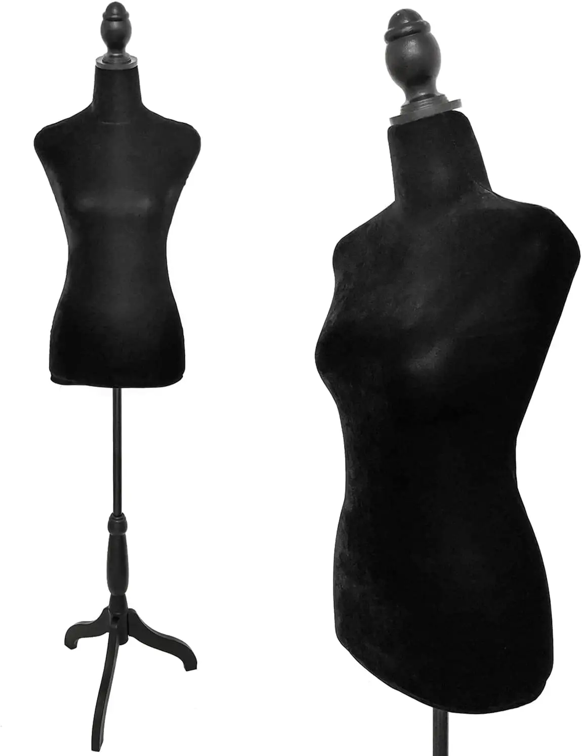 Female Mannequin Torso Form Adjustable Tripod Stand Base Style Dress Jewelry Display Mannequin