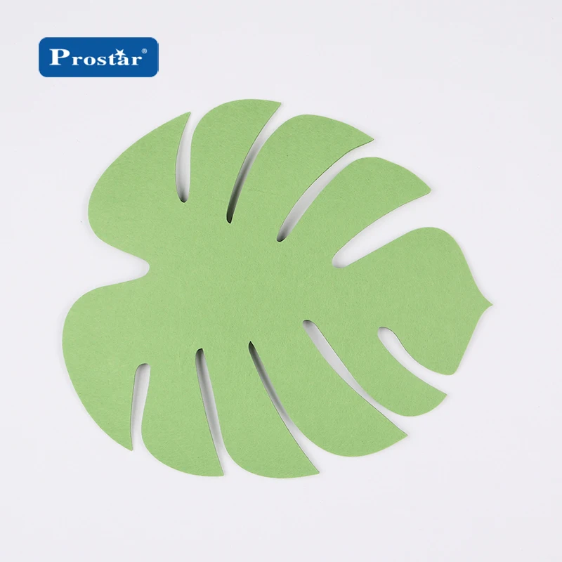 2024 christmas new die out leaf shape felt placemat for party decoration