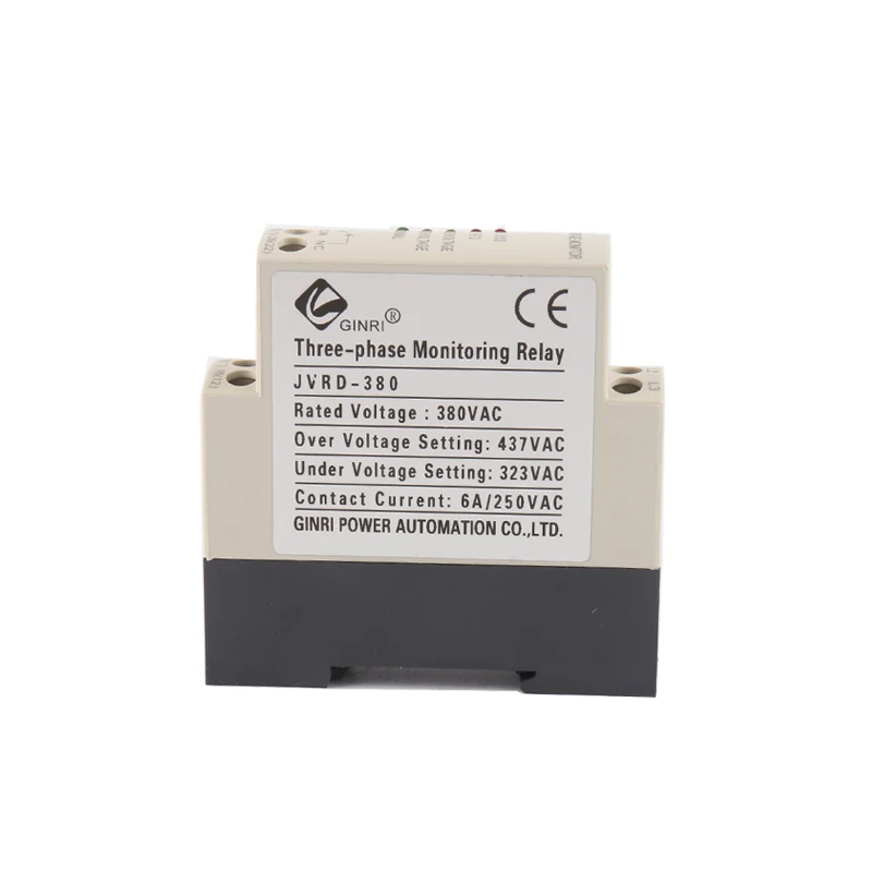 JVRD-380 Over & under voltage protector relay  LED lighting voltage protection 6A,250VAC Contact capacity DIN RAIL RELAY