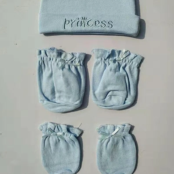 
organic cotton baby hat knitted hats cap gloves socks mittens 3 pics 