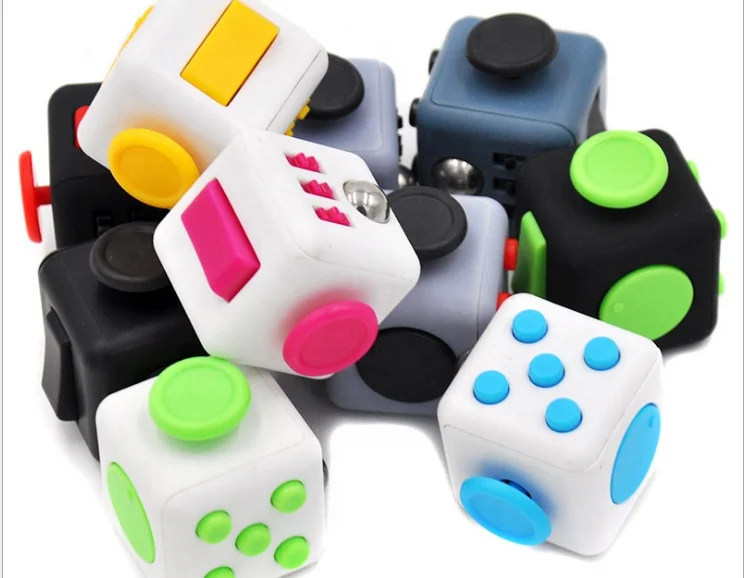 YUWEI Rainbow Color Cubes Antistress Toys Stress Relief Decompression Toy Offices Games For Adults Antistress anxiety Kids Gift
