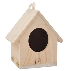 Garden patio perch natural decorative DIY toy factory wholesale country cottages wood bird house hanging