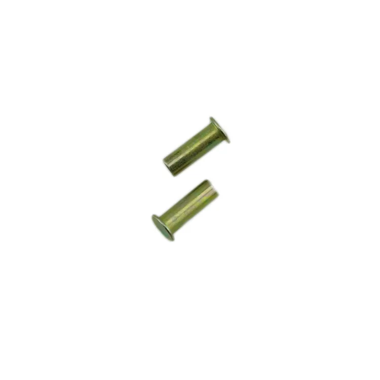 Nonstandard custom plated flat round head  semi-tubular rivets