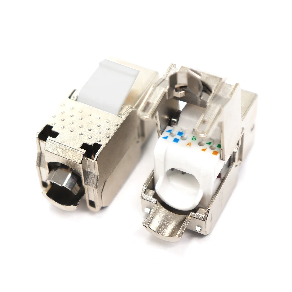 Металлический материал cat6a keystone jack безинструментальный Экранированный