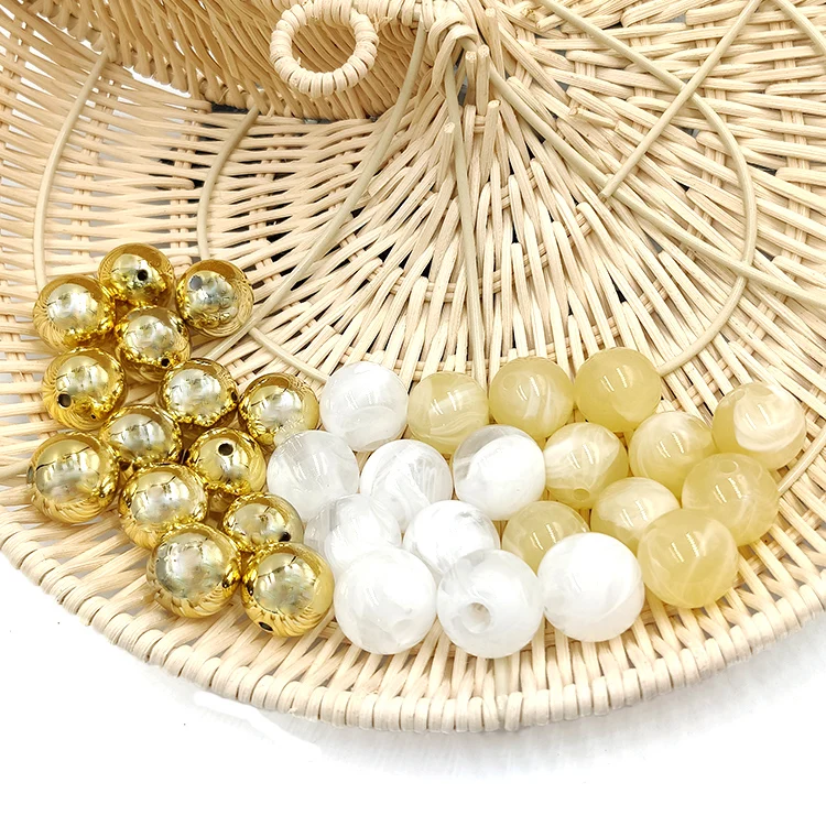 BE2301 Factory Price Multi Color Irregular Shape Chunky Plastic Resin Lucite Loose Beads For Jewelry Making