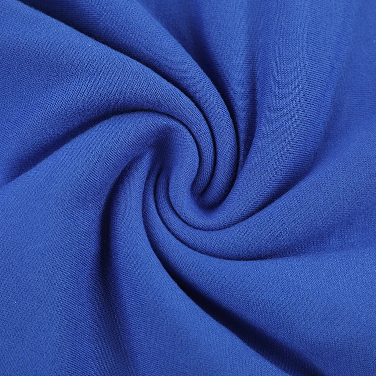 Customized design bright color soft jersey poly brush knit fabric spandex for garment