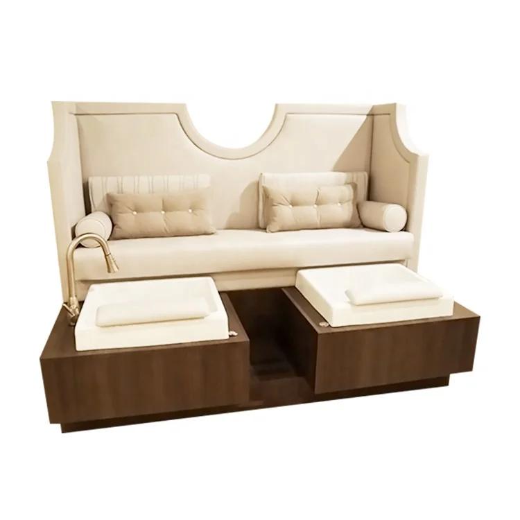 
Double seats pedicure spa chair set luxury pedicure sofa chair with sink and drainage 