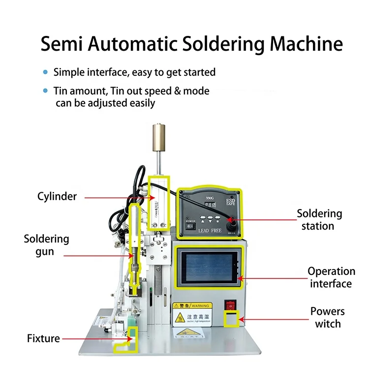 Factory Directly Semi-Automatic Soldering Machine For PCB Soldering Machine Soldering Machinery Robot