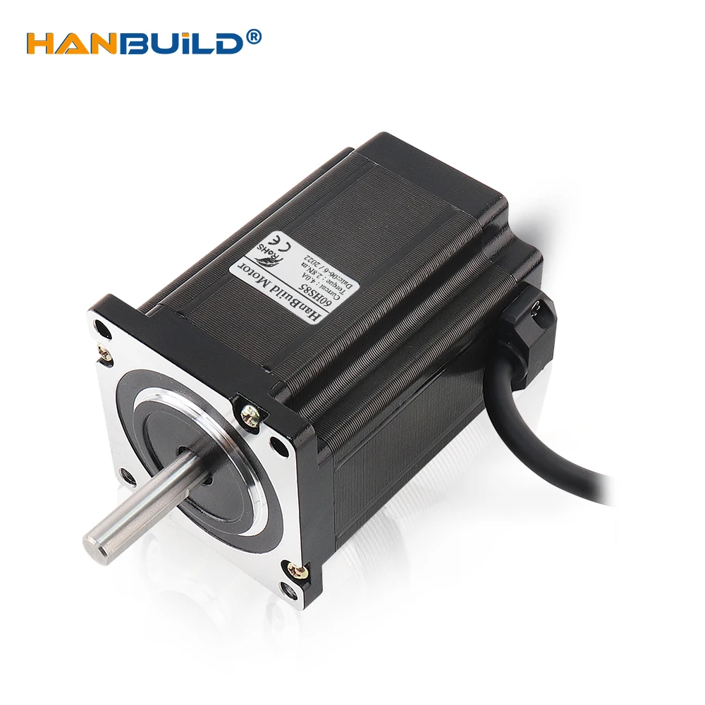HanBuild 60 шаговый двигатель 60HS85 диаметр вала 8 мм 4 провода 4.0A подходит для ЧПУ гравировального Станка Nema24 шаговый двигатель 24В