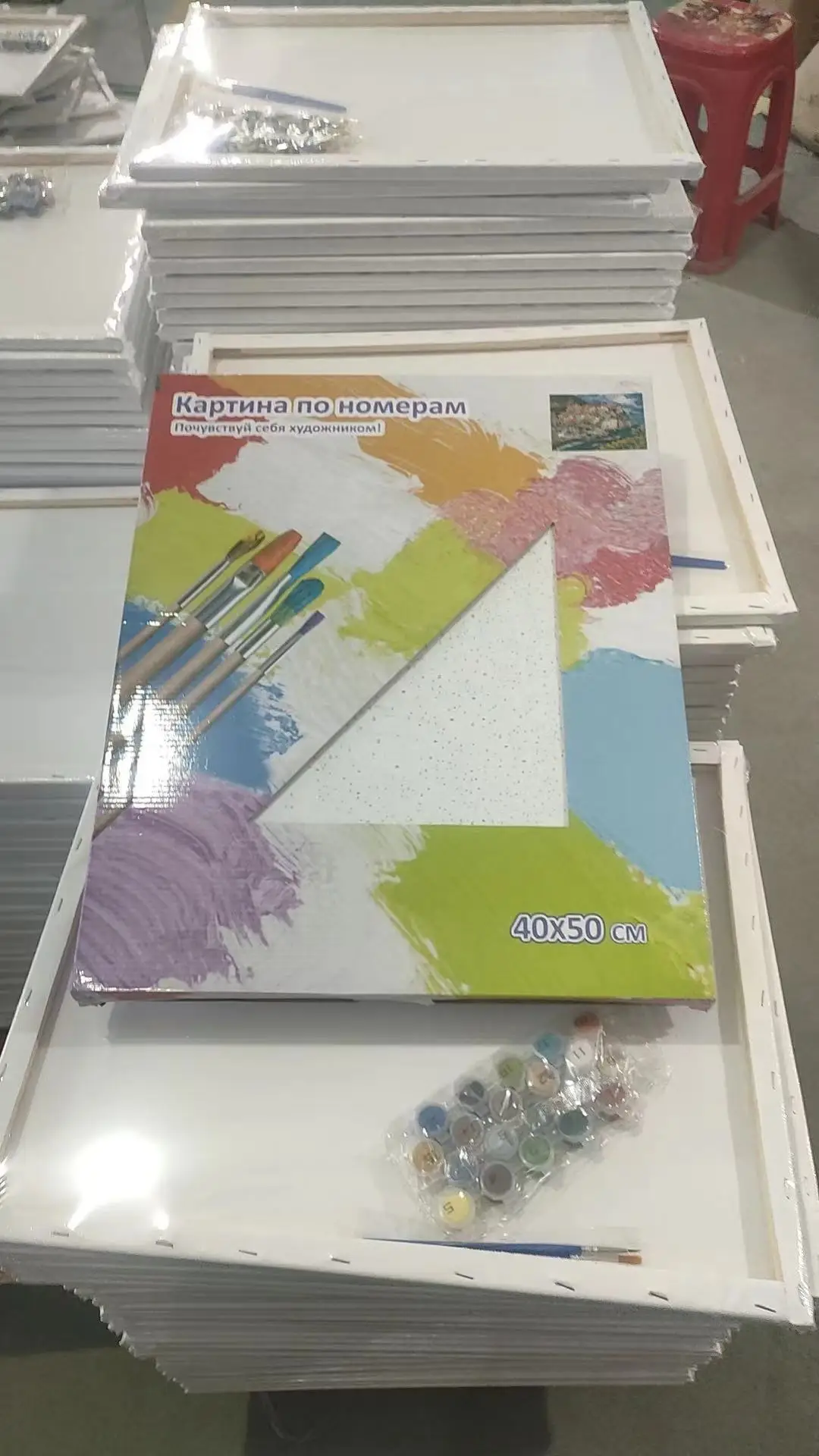 Factory Wholesale 280g Polyester Cotton Water-based Printing Canvas For Paint by numbers