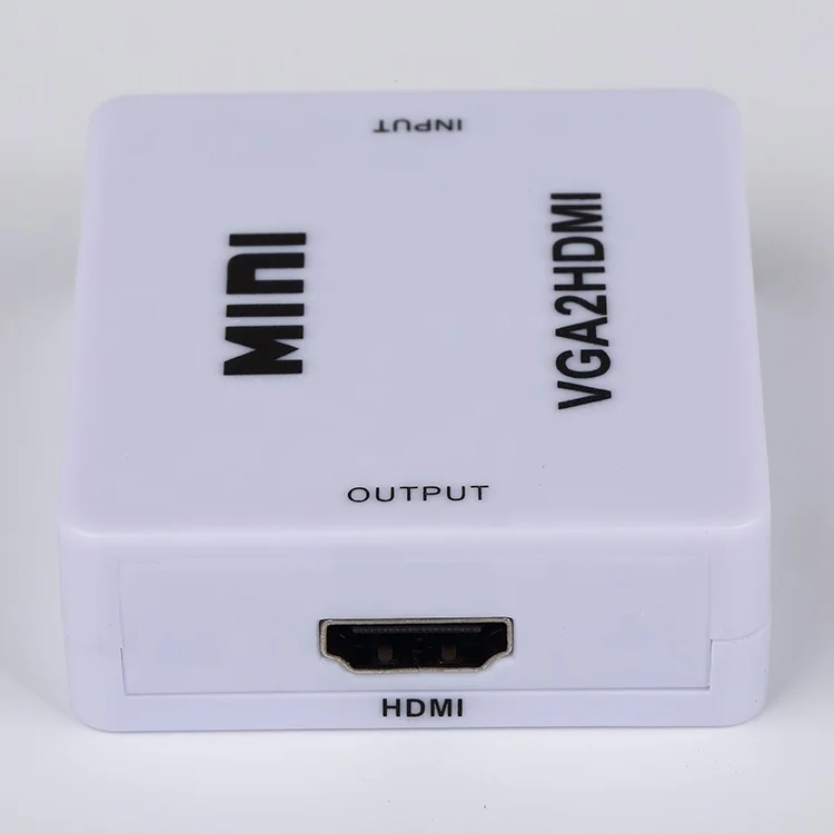 Mini VGA to HD and Audio Scaler Converter Box VGA Converts VGA and Audio L/R to One HD Output