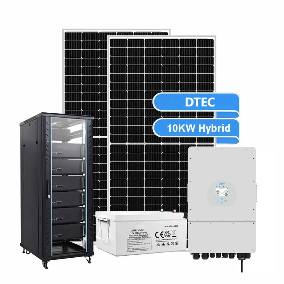 2024 Best Solution 3kw 5kva Off-Grid Solar Storage System complete set 6kw 10kw 20kw Hybrid Solar deye lifepo4 battery System