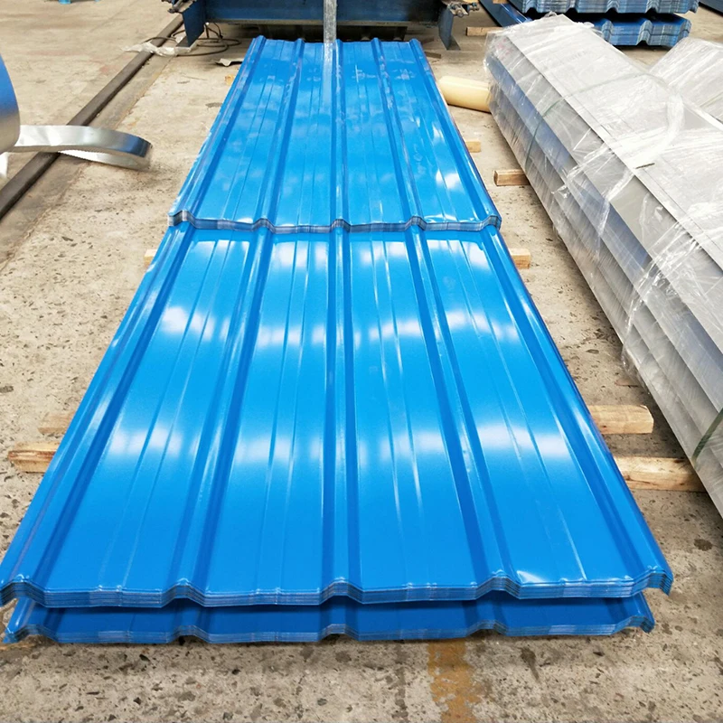 0.5mm thickness Factory Supply Quality PPGI Prefab House RAL Color coated Zinc Galvanized Corrugated Steel sheets roofing tile