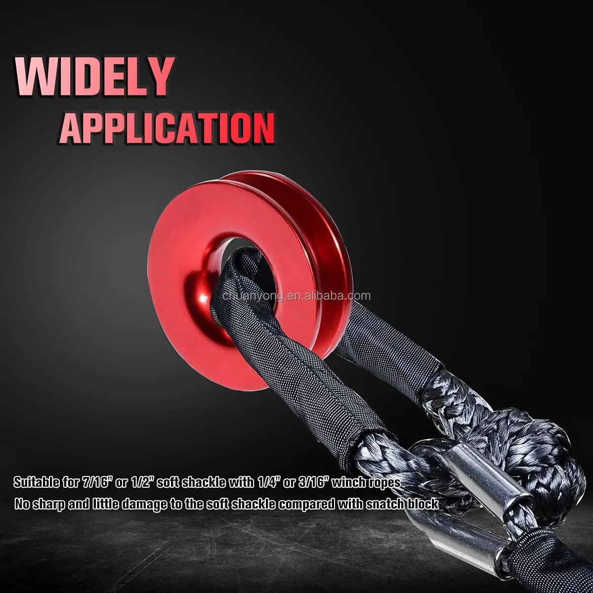 High Stregnth 4x4 Recovery Soft Shackle Rope with Snatch Ring