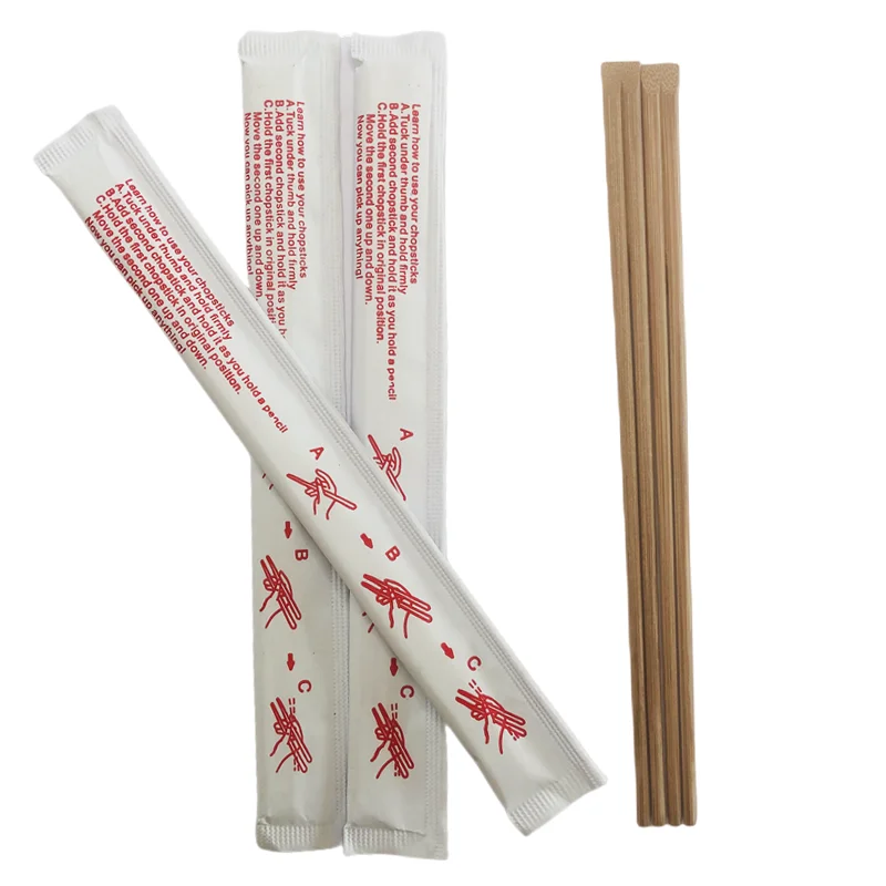 Factory Supply 9.3 Inch Japanese Chopsticks Bamboo Disposable Round Chopsticks Set
