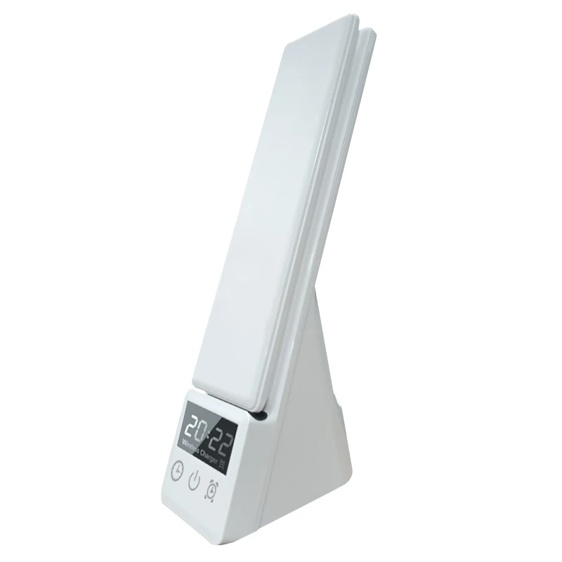 New Products Wireless Charger Night Lamp Clock Wake Up Light Digital Alarm Clock 10W Fast Wireless Charger