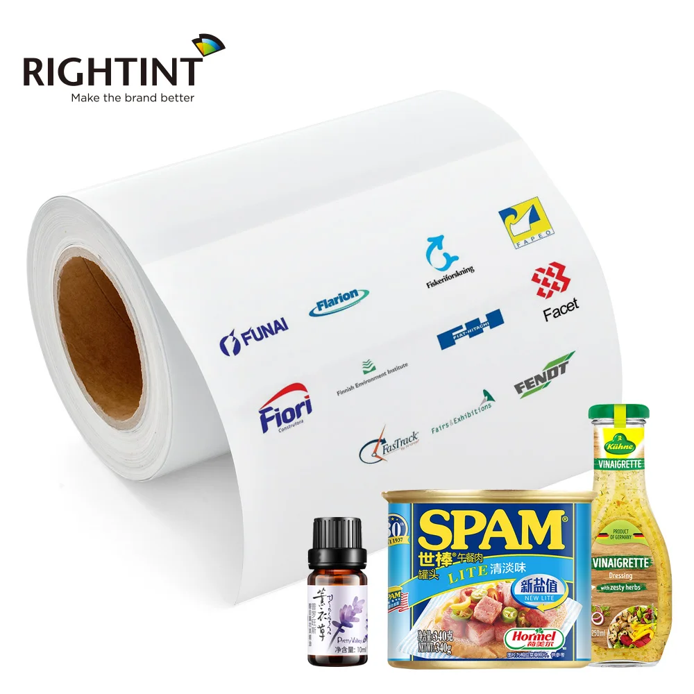 sticker roll adhesive Inkjet 100mic glossy pp sticker printable vinyl 210mm*50m