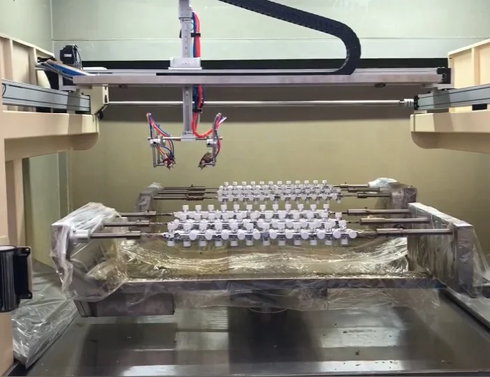 4-Axis All Automatic Electroplating Painting machinery for lampstand